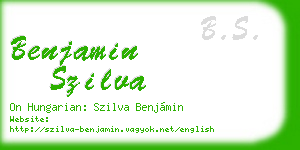 benjamin szilva business card